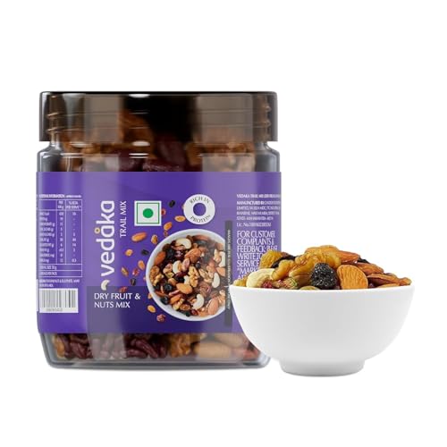 Image of Amazon Brand - Vedaka Dry Fruits and Nuts Mix |200 gm | Almond, Cashew, Walnut, Pistachio, Cranberry and Raisin | Healthy Snacking