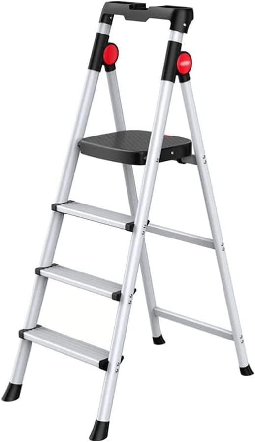 Lightweight Telescoping Ladders Wide Pedals Aluminum Folding Ladder Portable Home Step Ladders 150kg/330lbs