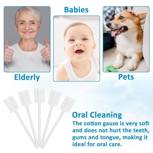 Image of 10Pcs Baby Tongue Cleaner - Baby Oral Cleaner Newborn Tongue Cleaner for Infants Bulk Disposable Thrush Brush for Babies Individually Wrapped Cotton Gauze Mouth Cleaner for Mouth Gum Cleansing
