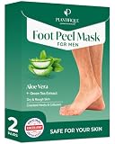Plantifique Fußmaske - 2 Paar Hornhaut Socken für Männer - Fussmaske Hornhautentferner Socken - Hornhaut entfernen fuß - Foot Peel Mask Fußpeeling Maske - Fußpflege