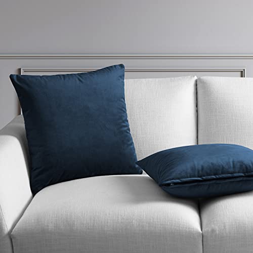Image of HPD Half Price Drapes Cushion Cover 18 x 18 Heritage Plush Velvet - VPYC-179910-CC18PR - Pair, Eternal Blue