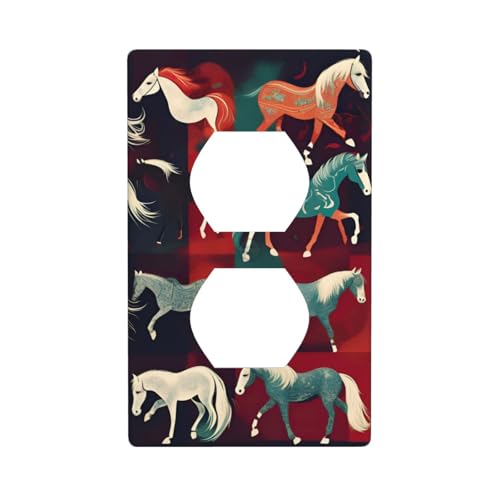 Yyoretp CMB001 Schalterblende mit Pferdemotiv