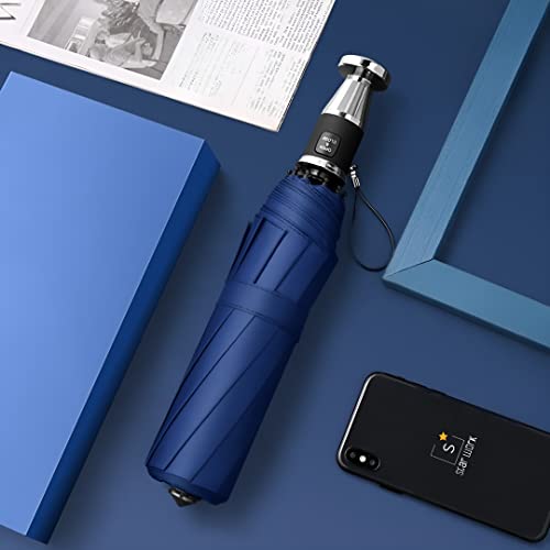 Image of GINOYA BROTEHRS Automatic Open & Close Umbrella with UV Protection - Large Windproof Stick & Compact Folding Travel Umbrella, Waterproof Heavy Duty Frame for Men & Women