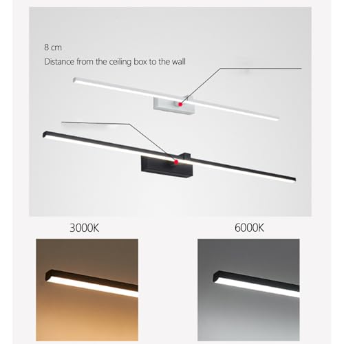 Aplique de pared lineal largo de 40cm en aluminio blanco con luz cálida 5