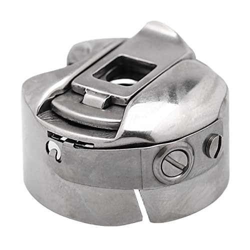 ARTIBETTER 1set Durable Sewing Bobbin Case for Industrial Machines Professional Flat Bobbin Sleeve Essential Sewing Supplies Prevents Unraveling Tangling Silver Finish 2pcs