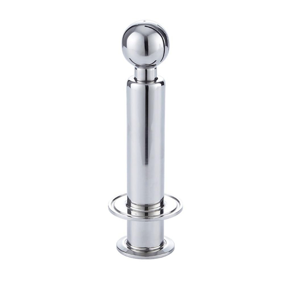 304 Stainless Steel Rotating CIP Spray Ball - 1.5" Tri Clamp Tank Cleaning Ball for Home Improvement(50.5x91mm)