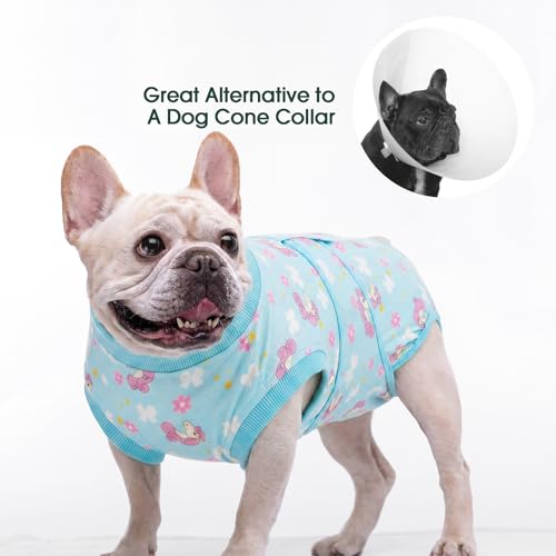 Image of Kuoser Dog Surgery Recovery Suit, Soft Breathable Dog Recovery Suit for Female Spay Male Nueuter, Anti Licking Puppy Onesie Pet Surgical Suit for Dogs Abdominal Wounds Skin Disease, Unicorn XS