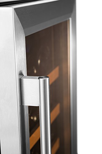 Smith & Hanks 32 Bottle Under Counter Wine Refrigerator, Dual Temperature Zones, 15 Inches Wide, Built-In or Free Standing