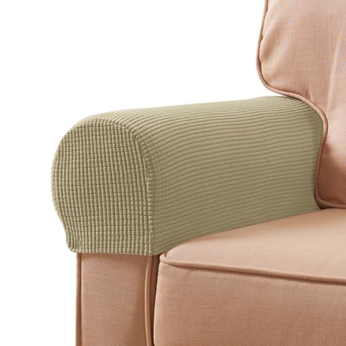 What is the Best Material for a Chair: Comfort and Durability Guide 6 SUBRTEX Stretch Couch Arm Covers Set of 2, Checkered Sofa Arm Slipcovers, Anti-Slip Armrest Covers for Recliner and Armchairs, Pet Proof, High Stretchy, Hook & Loop Tape, Sand Yellow