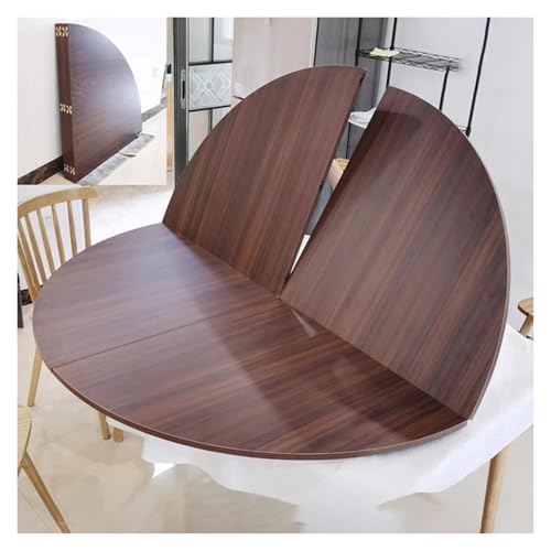 Mesa de comedor redonda plegable para espacios pequeños de 140 cm, escritorio circular grande de madera para interiores y exteriores, mesa portátil, sin patas, escritorio de comedor plegable