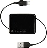 SCOSCHE Retractable Lightning Cable BK - Retail Packaging - Black