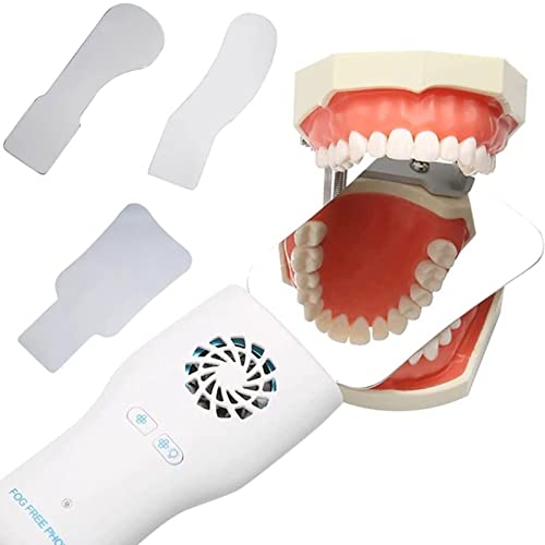 Espejos de fotografía dental, espejos intraorales antivaho con asa, reflector de doble cara, kits de cuidado dental de ortodoncia LED