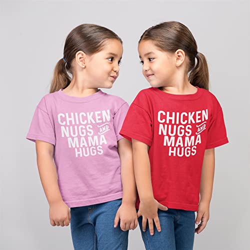 Chicken Nugs and Mama Hugs Kids T-Shirt, Funny Shirt for Boys Girls Cute Tshirt Top Tee Childrens2