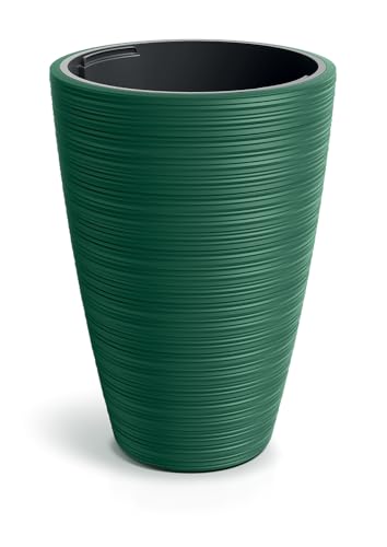 Tymar Blumentopf Gross innen, hoher Übertopf, Pflanzkübel, pflanzgefäße Outdoor_VENA(ø 40 cm/H=56 cm ; Grün)
