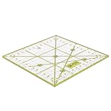 cuadro patchwork para niña Regla para patchwork: los distintivos colores negro y verde te ayudarán a ver claramente las líneas; mango para regla de acolchado