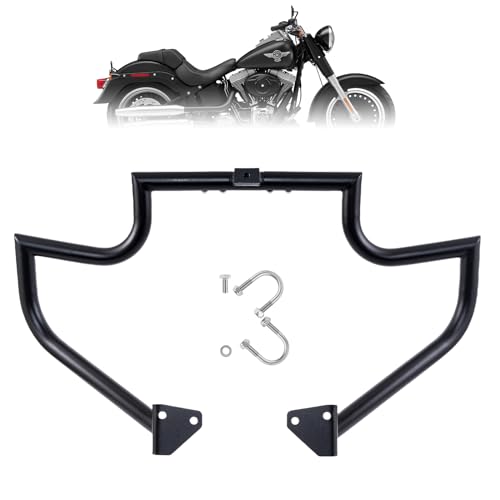Kinglemc Crash Bar Engine Guard Highway Bar for Harley Davidson Dyna Fat Bob Low Rider Street Bob Wide Glide Switchback Super Glide Custom 2006-2017 (Ordinary Style-Black)