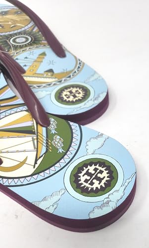 Tory Burch 144177 Women's Chelsea Flip Flop Sandals (Blue Sundial - Sedona Wine, US Footwear Size System, Adult, Women, Numeric, Medium, 8)4