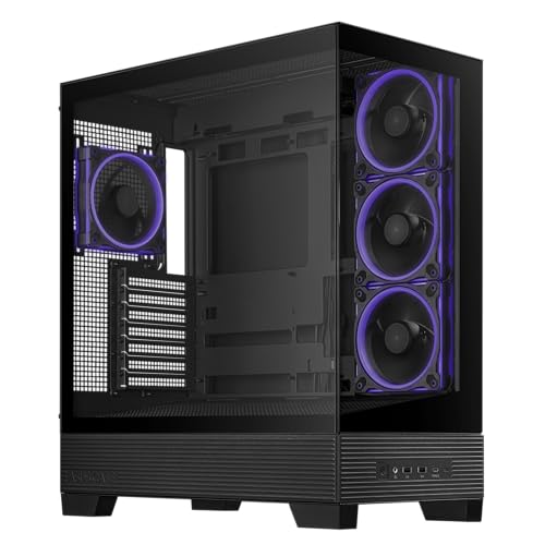 ASUS A31 PLUS Black ATX pc case (hidden-connector motherboards, 360mm radiators and 380mm graphics cards, four pre-installed ARGB fans, clean cable management) by ASUS - Image 7