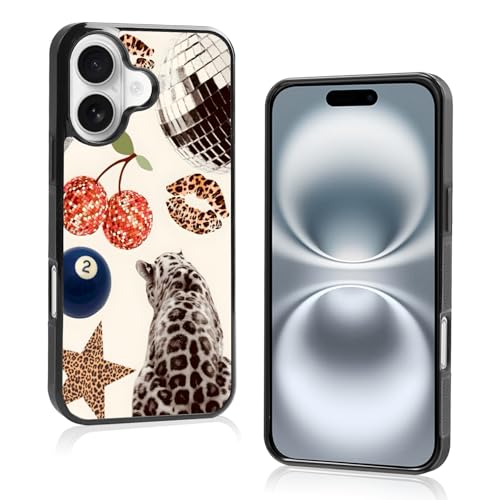 Coque iPhone 16 léopard beige coquette esthétique pour protection téléphone fille