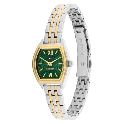 Image of Tommy Hilfiger Norah with Emerald Green Dial Gold Stainless Steel Strap Watch for Women - TH1782907