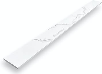 Calacatta Engineered Marble Threshold for Shower Curb, Bathroom Vanity Backsplash, Window Sill, Door Transitions 6" x 36"