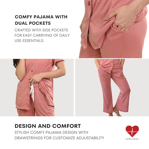 Inspired Comforts Post Surgery Mastectomy Recovery Pajamas Set with Internal Drainage Pockets3