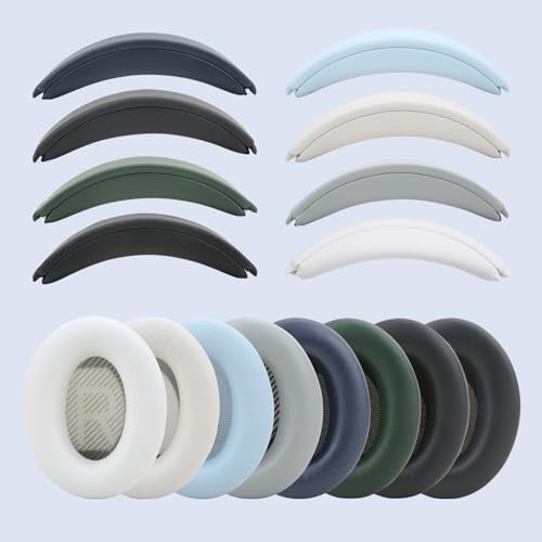 Earpads and Headband Cover Ear Muffs for Bose QC35 QC45 Headphones Accessories with Protein Leather& Memory Foam (Sky Blue) miniatura 6