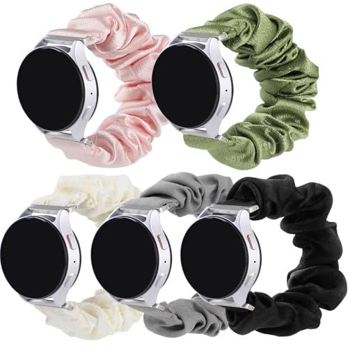 Bracelet chouchou noir rose vert gris pour Galaxy Watch 7 6 5 4 femme