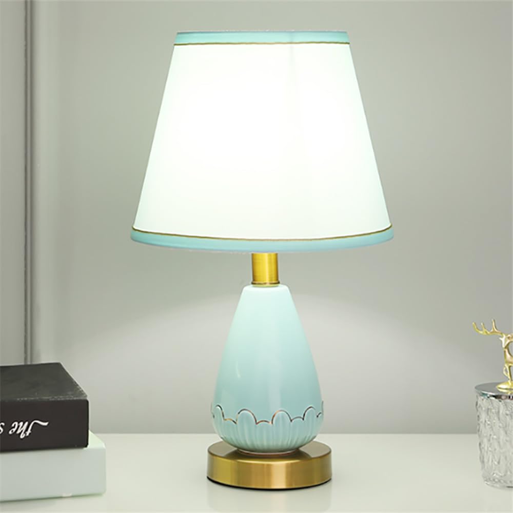 Contemporary Ceramic Table Lamp LED American Village Living Room Bedroom Study Villa Hotel Retro Creativity Bedside Desk Lamp (Style 4)