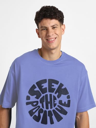 Image of Nobero Men's Oversized Graphic T-Shirt for Men | Soft Cotton | Drop Shoulder Relaxed Fit | Printed Casual Tshirt for Men