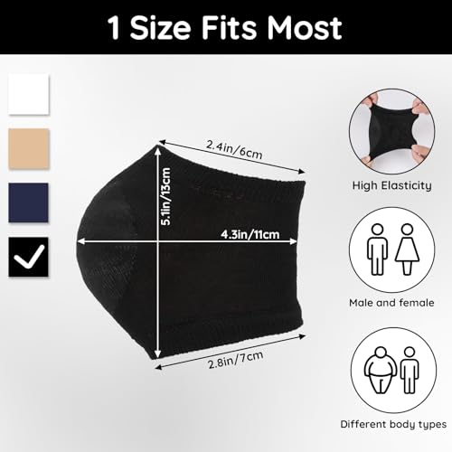 Segbeauty Foot Moisturizing Socks, 8pcs Short Moisturizing Heel Socks with Gel Lining, 4 Pairs Gel Heel Socks Sleeping Overnight for Dry Crack Heel Feet, Toeless Dry Foot Socks for Foot Care Black2