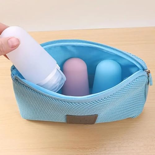 Kit de Frascos para Viagem 60ml (3 Unidades) – Porta Shampoo, Sabonete e Creme, Antivazamento, Compa