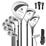 ULTIMATE Women's Complete Golf Club Set, 9/10/11pcs Right Handed Ladies Golf Clubs Set w/ 460cc Alloy Driver, #3 Fairway Wood, #4 Hybrid, #6/#7/#8/#9/#P Irons & Putter (9 Pieces w/Bag - Dark)