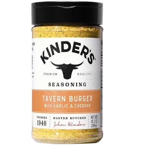 Kinder Tavern Seasoning 10.2 oz – Real Cheddar Cheese, Garlic and Honey Powder Burger Spice Blend – Non-GMO, Gluten Free, No Artificial Flavors, 0 Calories