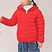 Little Girls and Boys Lightweight Puffer Jackets Waterproof Quilted Jacket Hooded Fashion Winter Down Jacket Coats Girls Ski Jacket Red 14 Years