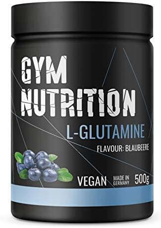 L-Glutamin Pulver hochdosiert – 500g Pulver | Blaubeere Geschmack – vegan, produziert in Deutschland, laborgeprüft