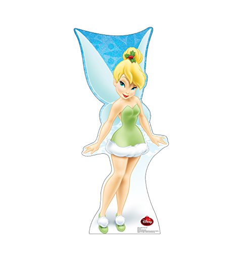 Image of Cardboard People Holiday Tinker Bell Life Size Cardboard Cutout Standup - Disney Holiday Collection
