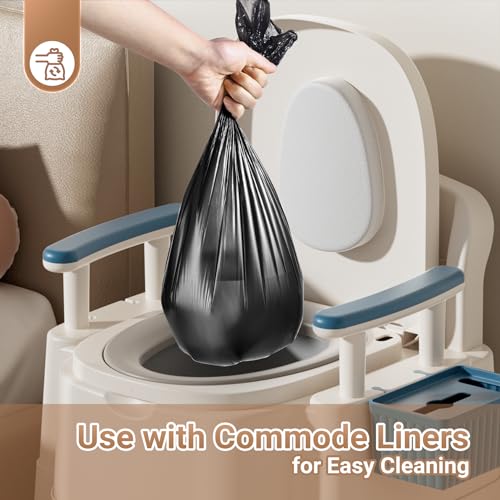 Akimraby FTMT-BLU Bedside Commode, Upgraded Safety Commode Toilet thumb #5