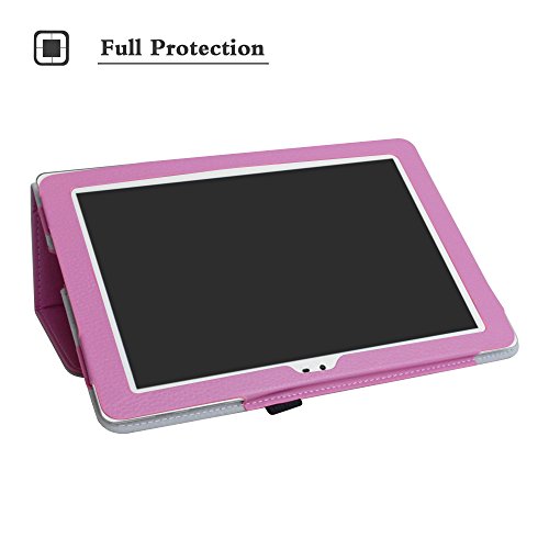 Insignia Flex Ns-P16At10 10.1" Tablet Case,Mama Mouth Pu Leather Folio 2-Folding Stand Cover For 10.1" Insignia Flex 10.1 Ns-P16At10 Tablet,Pink #TOP2