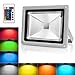 warmoon Outdoor LED Flood Light, 50W RGB Color Changing Waterproof Security Lights