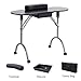 Nail Table- SUNCOO Portable Folding Station Desk Movable Tech Table for Home Spa Beauty Salon with Wrist Cushion, Drawer, 4 Lockable Wheels, Carrying Bag 35.4