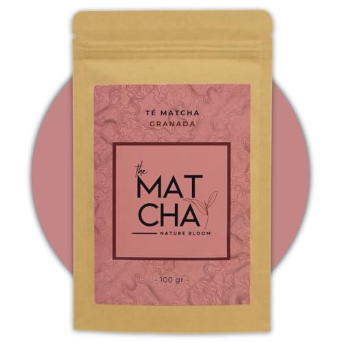Té Matcha Sabor Granada [Premium] - 100% Natural, sin Azúcar | Té Verde en Polvo Matcha | Energía, Concentración, Antioxidante