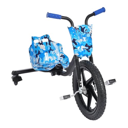 Drift Cart Tricycle Enfant 80kg Camouflage Bleu