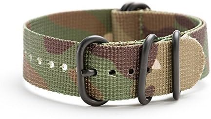 Touch The Sky Zulu Ballistic Nylon Belt Band Type NATO 18mm Military Watch Strap 5 Ring PVD - and Spring Bar Remover #Zuca0318