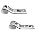 Stickers Muraux de Clavier de Piano Décalcomanies: 2 Rouleaux Creative Musical Instrument Keys Design Ligne de Plinthe Stickers Muraux pour Musique Décor de La Chambre pour