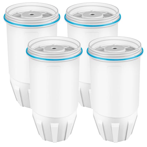 Water Filter Replacement for ZERO Filters Pitchers and Dispensers, 4 Pack Water Filters Replacement ZR-001 ZR-017 ZR-004 ZP010, 5-Multi-Stage Filter System Reduce Lead, Chromium,TDS by APPLIANCEMENTS