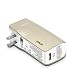 PISEN 2-in-1 Portable Charger - Battery Pack with Foldable AC Plug - 5000mAh Power Bank for iPhone, iPad, Android, Tablets, Samsung Galaxy and More (Gold)