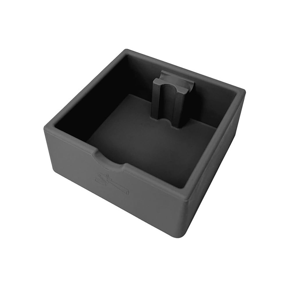 Hndhbfgrt Multifunctional Silicone Coffee Tamper Station Holder Espresso Tamping Station Organizer Coffee Knock Box Accessories B