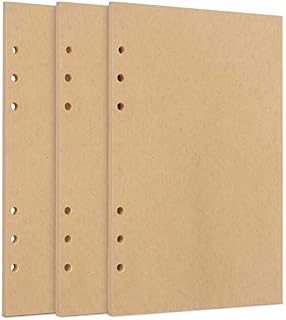 Toplive A5 Refill Paper, [3 Pack] 100GSM Thick Refillable Paper 6-Holes Filler Inserts Paper 135 Sheets 270 Pages A5 Paper for Ring Binder Journal Notebook Planner-Kraft Paper
