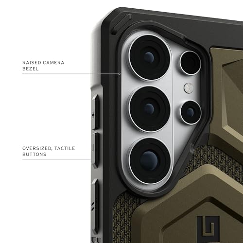 Image of Urban Armor Gear UAG Designed for Galaxy S26 Ultra 5G Case, Monarch Pro - Compatible with Magnetic Charging Premium Rugged Military Drop Tested Protective Cover - Kevlar Element Green